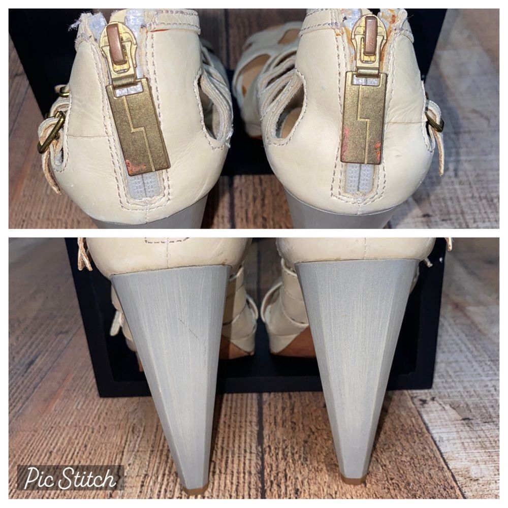 $325 L.A.M.B LAMB DAVIN Natural Leather Designer Fashion Strappy Pumps 10 - Picture 8 of 13